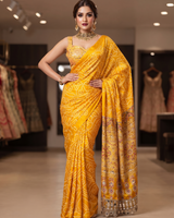 Bright Yellow Trending Designer Saree | Party & Festive Wear