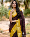 Brown Banarasi Silk Saree | Traditional Zari Weave