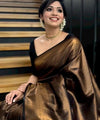 Brown Banarasi Silk Saree | Wedding & Festive Wear