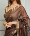 Brown Cotton Saree | Everyday Ethnic Wear