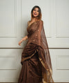 Brown Cotton Saree | Everyday Ethnic Wear