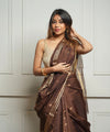 Brown Cotton Saree | Everyday Ethnic Wear