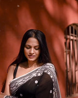 Brown Cotton Saree | Traditional Handloom Wear