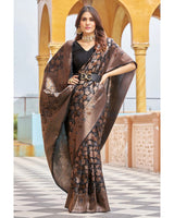 Brown Kanjivaram Silk Saree | Bridal & Festive Wear