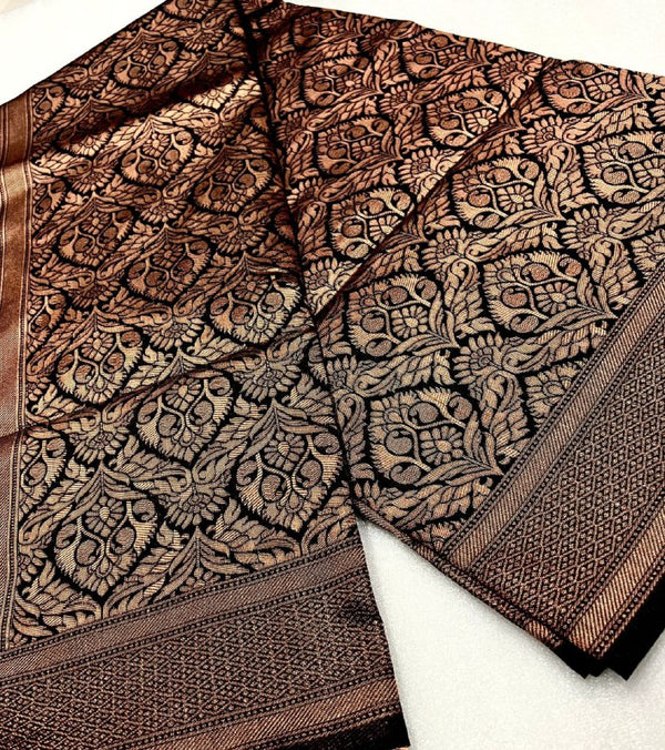 Brown Kanjivaram Silk Saree | Ethnic Wear for Women