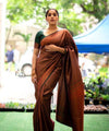 Brown Kanjivaram Silk Saree | Festival & Ceremony Wear