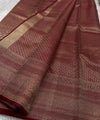 Brown Kanjivaram Silk Saree | Festive & Party Wear