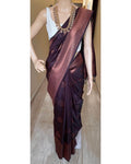 Coffee Banarasi Silk Saree | Bridal & Festive Wear