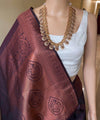 Coffee Banarasi Silk Saree | Bridal & Festive Wear