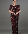 Coffee Banarasi Silk Saree | Festival & Ceremony Wear