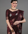 Coffee Banarasi Silk Saree | Festival & Ceremony Wear