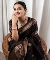 Coffee Banarasi Silk Saree | Traditional Wedding Wear