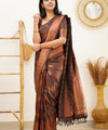 Coffee Jacquard Silk Saree | Ethnic Wear for Women