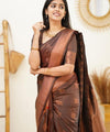 Coffee Jacquard Silk Saree | Ethnic Wear for Women