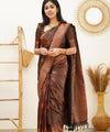 Coffee Jacquard Silk Saree | Ethnic Wear for Women