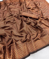 Coffee Jacquard Silk Saree | Rich Zari Border Saree