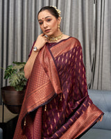 Coffee Kanjivaram Silk Saree | Ethnic Wear for Women