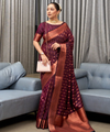 Coffee Kanjivaram Silk Saree | Ethnic Wear for Women
