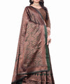 Copper Brown Jacquard Silk Saree | Festival & Ceremony Wear