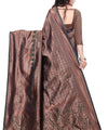Copper Brown Jacquard Silk Saree | Festival & Ceremony Wear