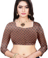 Copper Brown Jacquard Silk Saree | Festival & Ceremony Wear