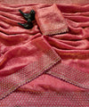 Coral Pink Silk Saree | Wedding & Festive Wear