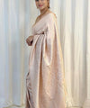 Cream Banarasi Silk Saree | Bridal & Festive Wear