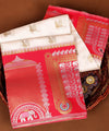 Cream Banarasi Silk Saree | Durga Puja Special