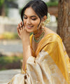 Cream Banarasi Silk Saree | Ethnic Wear for Women