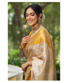 Cream Banarasi Silk Saree | Ethnic Wear for Women