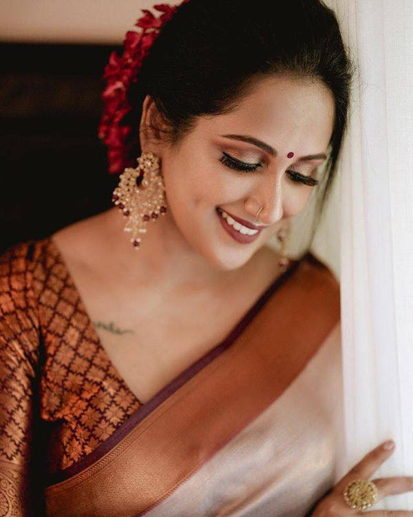 Cream Banarasi Silk Saree | Festival & Ceremony Wear