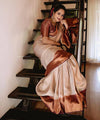 Cream Banarasi Silk Saree | Festival & Ceremony Wear
