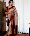 Cream Banarasi Silk Saree | Festival & Ceremony Wear