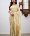 Cream Banarasi Silk Saree | Festive & Party Wear