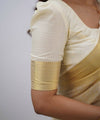 Cream Banarasi Silk Saree | Festive & Party Wear