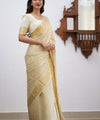 Cream Banarasi Silk Saree | Festive & Party Wear