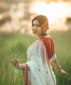 Cream Banarasi Silk Saree | Puja Collection