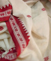 Cream Banarasi Silk Saree | Traditional Puja Wear