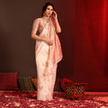 Cream Banarasi Silk Saree | Traditional Wedding Wear