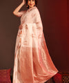 Cream Banarasi Silk Saree | Traditional Wedding Wear