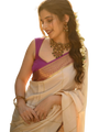 Cream Banarasi Silk Saree | Traditional Zari Weave