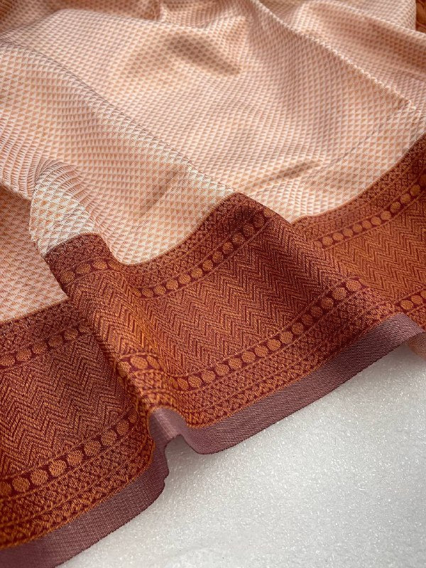 Cream Banarasi Silk Saree | Wedding & Festive Wear