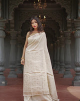Cream Cotton Saree | Ethnic Wear for Women
