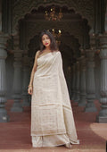 Cream Cotton Saree | Ethnic Wear for Women