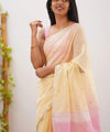 Cream Cotton Saree | Ethnic Wear for Women