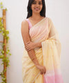 Cream Cotton Saree | Ethnic Wear for Women