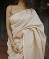 Cream Cotton Saree | Ethnic Wear for Women