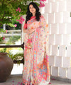 Cream Cotton Saree | Traditional Handloom Wear