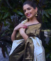 Cream Jacquard Silk Saree | Bridal & Festive Wear