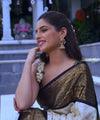 Cream Jacquard Silk Saree | Bridal & Festive Wear